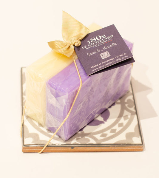 Porta sapone quadrato con sapone Lavanda di Provenza e Latte di capra